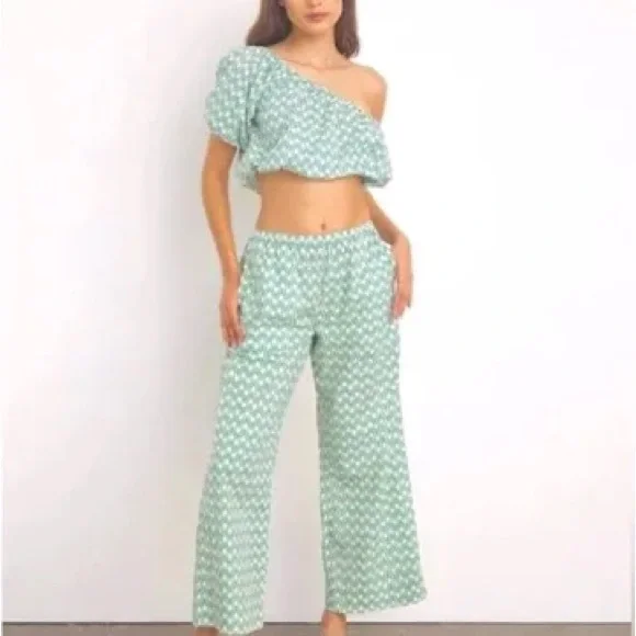 Onia | printed cotton-poplin top + pants - Picture 2 of 7